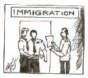 immigration drawn by Gavin Ishmael