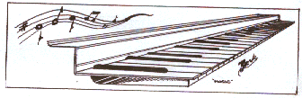 piano drawn by Jean A. B. Borde
