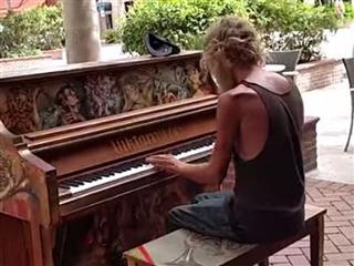 Homeless Man's Piano Performance