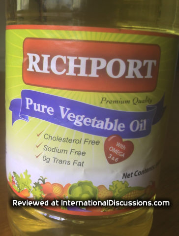 Trinidad's Richport Pure Vegetable Oil