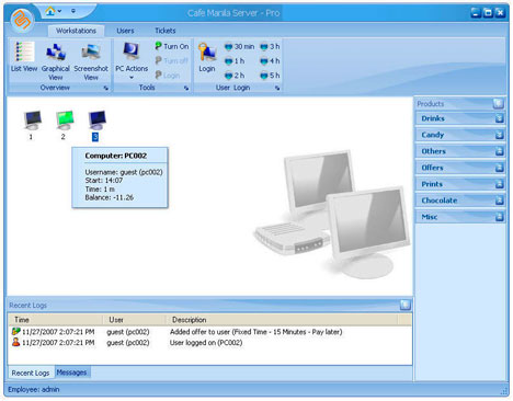 Cafe Manila 8 - Internet Cafe Software
