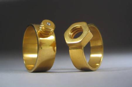 Bolt And Nut Wedding Band