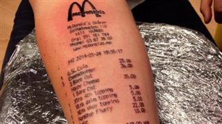 Mcdonald's Tattoo Receipt