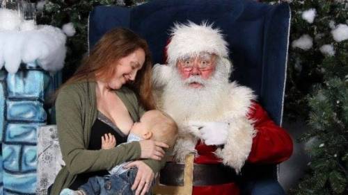 Breastfeeding On Santa's Lap