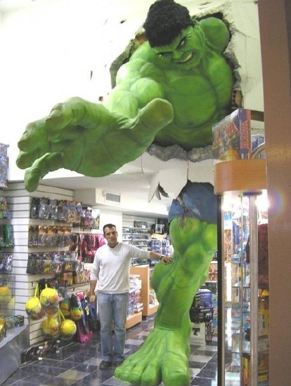 Hulk Coming Through Wall