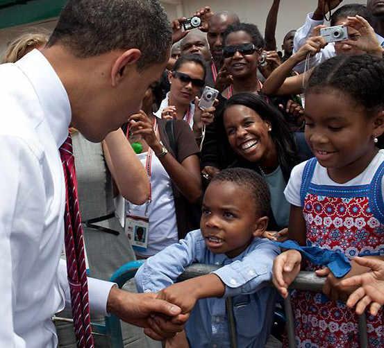 Obama Meets A Trini Child