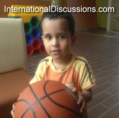 Seth Playing Basketball