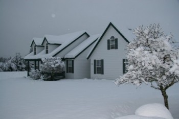 Front Of My Home During The Snow