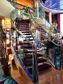 One Of Many Ornate Staircases Aboard The Norwegian Pearl