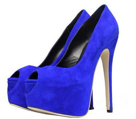 Rate This Blue Suede High Heel Shoe