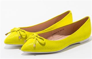 Rate This Bright Yellow Flat Shoe