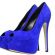   Rate Blue Suede High Heel Shoe