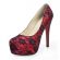   Rate Red & Black High Heel Shoe