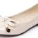 Top  Rate White Flat Bow Shoe