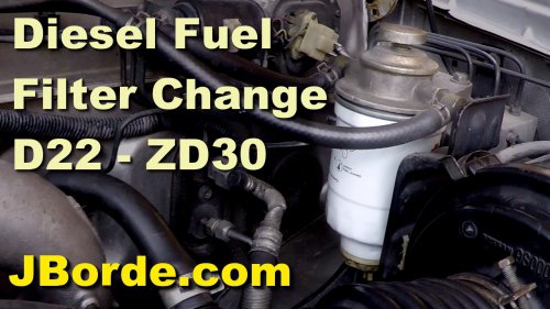 Changing ZD30 Diesel Fuel Filter On A D22 Frontier Truck