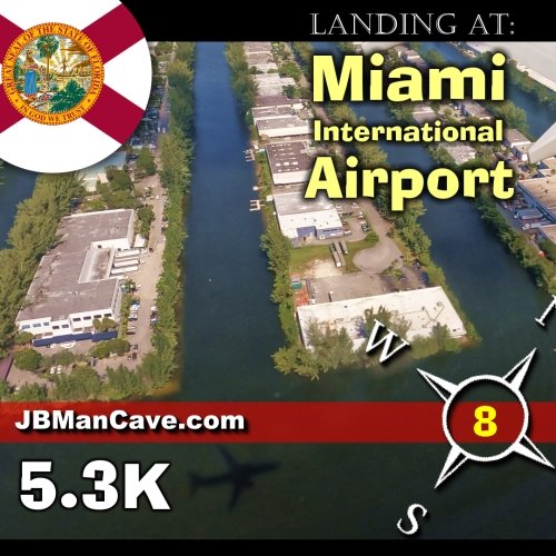 Window Seat View Landing At Miami International Airport