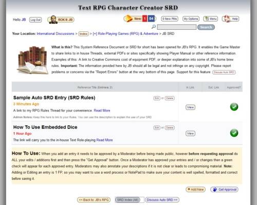 Text RPG Creator Auto SRD Reference