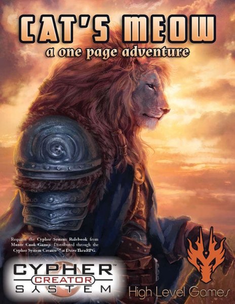 Cat's Meow: A One Page Adventure For The Cypher System