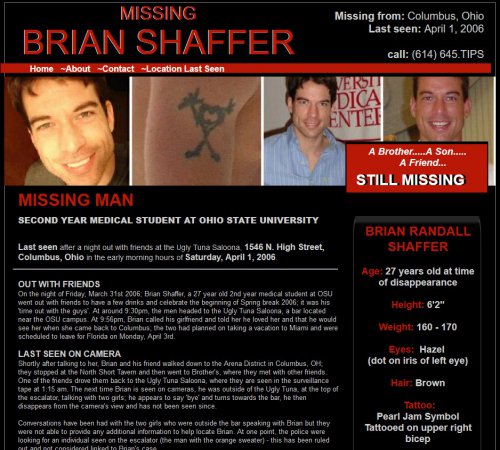 Brian Shaffer Missing
