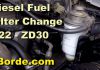   How Change Diesel Fuel Filter On D22 Frontier Pickup Truck With Zd30